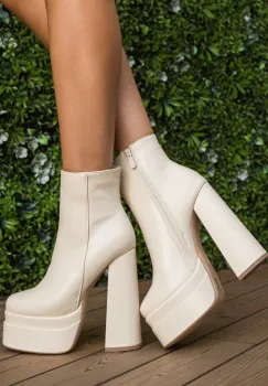 Botine dama Gerral Bej imagine