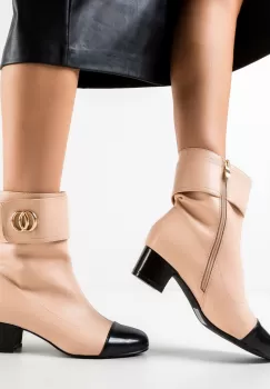 Botine dama Isobel Bej imagine