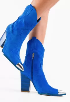 Botine dama Melda Albastre imagine