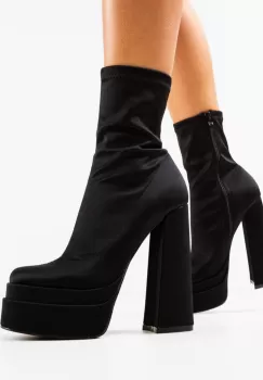 Botine dama Platona Negre imagine