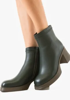 Botine dama Tafta Verde imagine