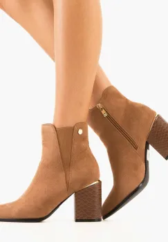 Botine dama Ynny Camel imagine