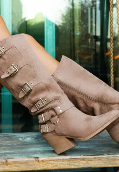 Cizme dama Aronas Khaki imagine