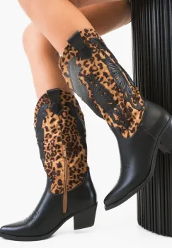 Cizme dama Cobboy Animal Print imagine