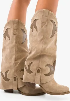 Cizme dama Deleon Khaki imagine