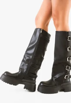 Cizme dama Hadenne Negre imagine