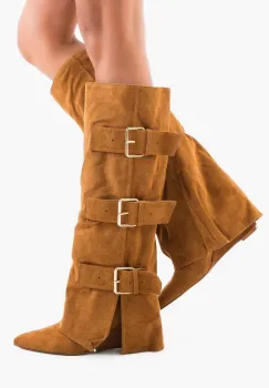 Cizme dama Safia Camel imagine