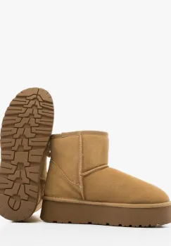 Cizme tip Ug Kami Bej imagine