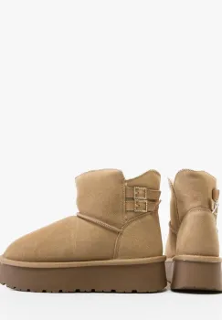 Cizme tip Ug Tieme Bej imagine