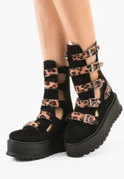 Ghete dama Stripe Negre 4 imagine