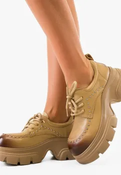 Pantofi Casual Anish Bej imagine