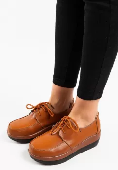 Pantofi Casual Creamt Camel imagine