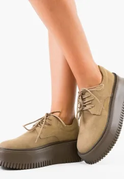 Pantofi casual dama Benve Bej 2 imagine