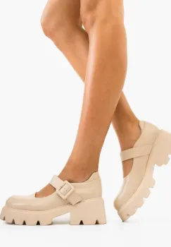 Pantofi Casual dama Bokfa Bej 2 imagine