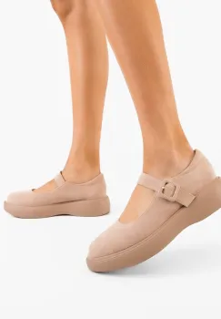 Pantofi Casual dama Eowin Bej imagine