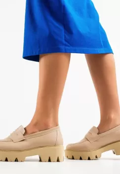 Pantofi Casual dama Gyna Bej imagine