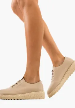 Pantofi Casual dama Tyka Bej imagine