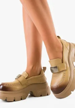 Pantofi Casual Dougla Bej imagine