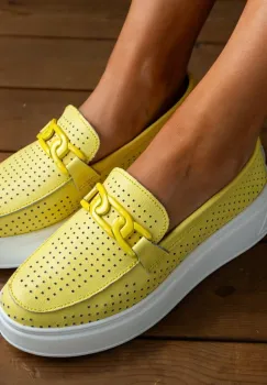 Pantofi Casual Lezzer Galbeni imagine