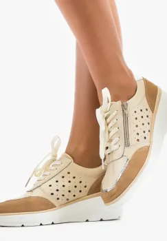 Pantofi Casual Mexy Bej imagine