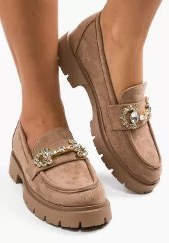 Pantofi Casual Shania Khaki imagine