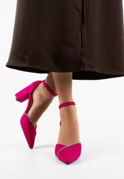 Pantofi cu toc Hajag Fuchsia imagine