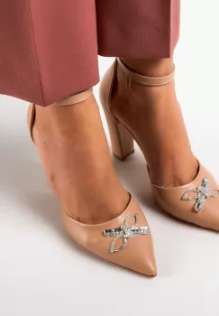 Pantofi cu toc Juns Nude imagine