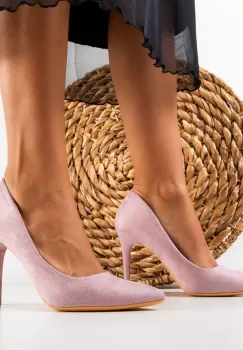 Pantofi cu toc Karam Roz imagine