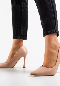 Pantofi cu toc Pakun Bej imagine