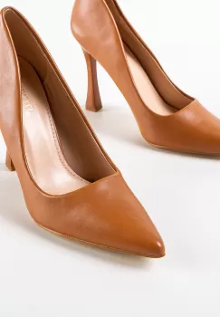 Pantofi cu toc Pakun Camel imagine