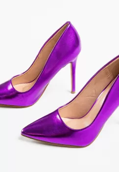 Pantofi cu toc Plazyn Mov imagine