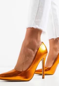 Pantofi cu toc Plazyn Portocalii imagine