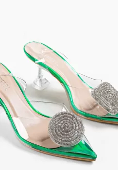Pantofi cu toc Ramya Verzi imagine