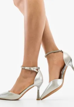 Pantofi cu toc Ydeu Argintii imagine