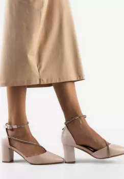 Pantofi cu toc Zayat Bej imagine