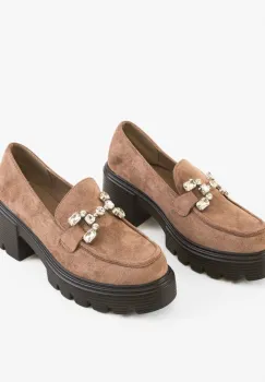 Pantofi dama casual Khursh Khaki imagine