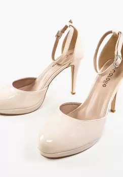 Pantofi dama Cryst Bej 2 imagine