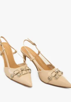 Pantofi dama Fleur Bej imagine