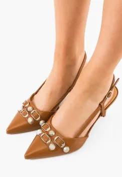 Pantofi dama Fleur Camel imagine