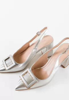 Pantofi dama Gentalya Argintii imagine