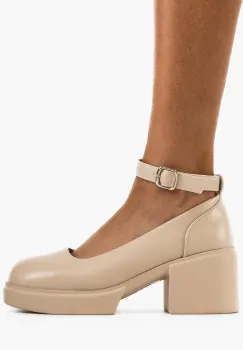 Pantofi dama Grima Bej 2 imagine