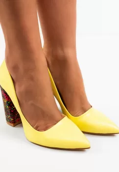 Pantofi dama Monina Galbeni imagine