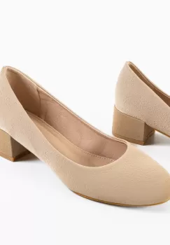 Pantofi dama Nora Bej 2 imagine