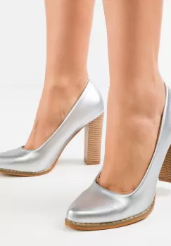Pantofi dama Sulfo Argintii 3 imagine
