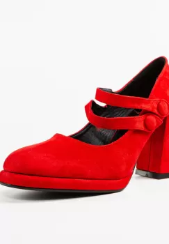 Pantofi dama Vintage Rosii 2 imagine