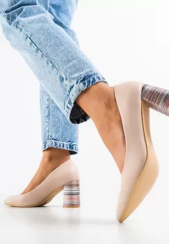 Pantofi Jaylen Bej 2 imagine