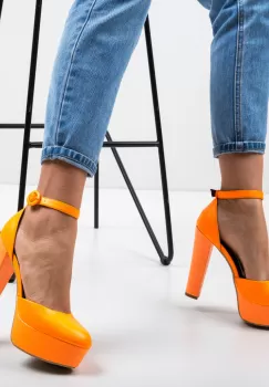 Pantofi Krista Portocalii Neon imagine