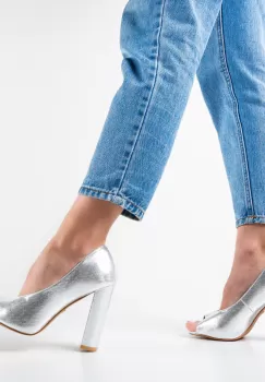 Pantofi Mervin Argintii imagine