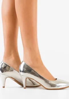 Pantofi stiletto dama Fiona Argintii imagine