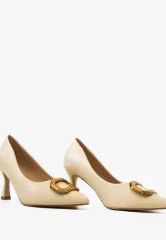 Pantofi stiletto dama Lynda Bej imagine